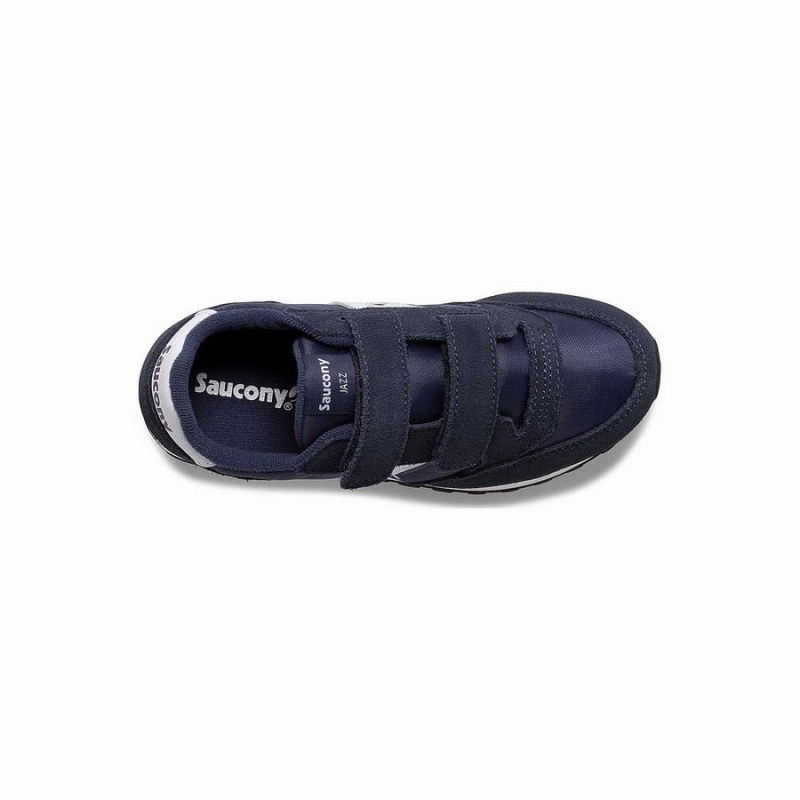 Kids' Saucony Jazz Double Hook & Loop Sneakers Navy / White | Australia S83720-S92