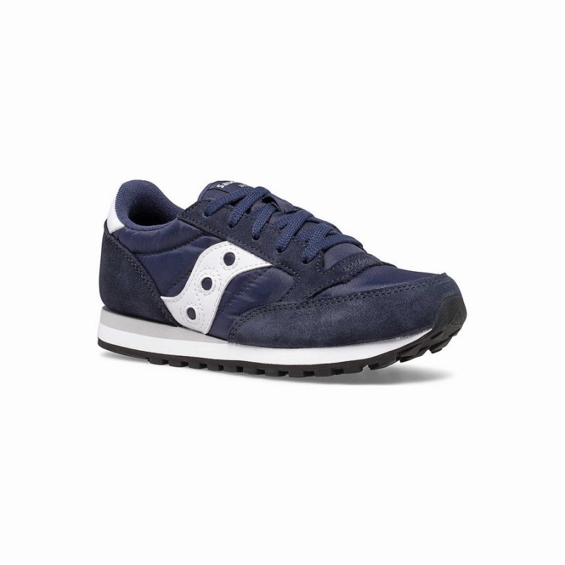 Kids' Saucony Jazz Original Sneakers Navy / White | Australia S15867-H96