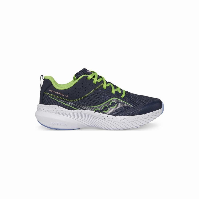 Kids\' Saucony Kinvara 14 Sneaker Running Shoes Navy / Green | Australia S03914-E23