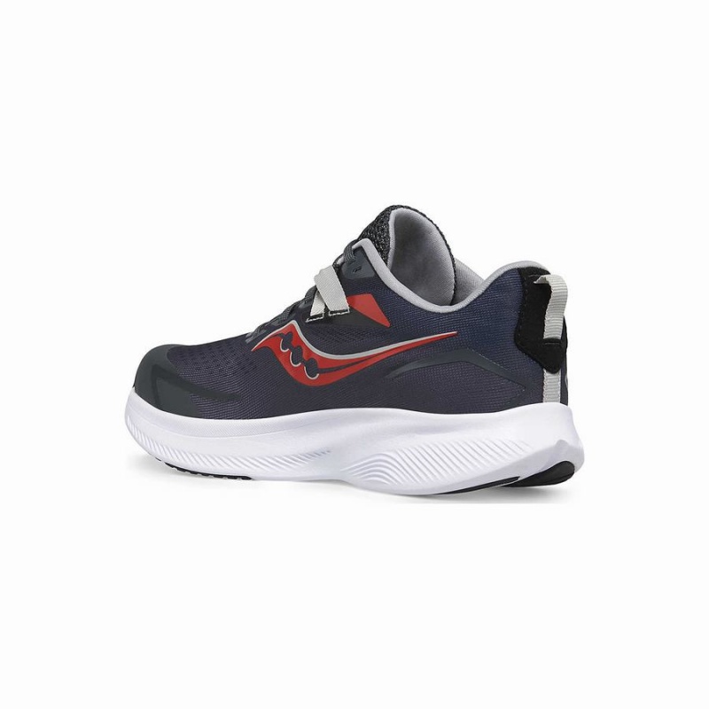 Kids' Saucony Ride 15 Sneaker Running Shoes Grey / Black / Red | Australia S97430-Q37