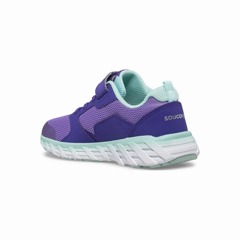 Kids' Saucony Wind 2.0 A/C Sneaker Running Shoes Purple | Australia S17508-V16