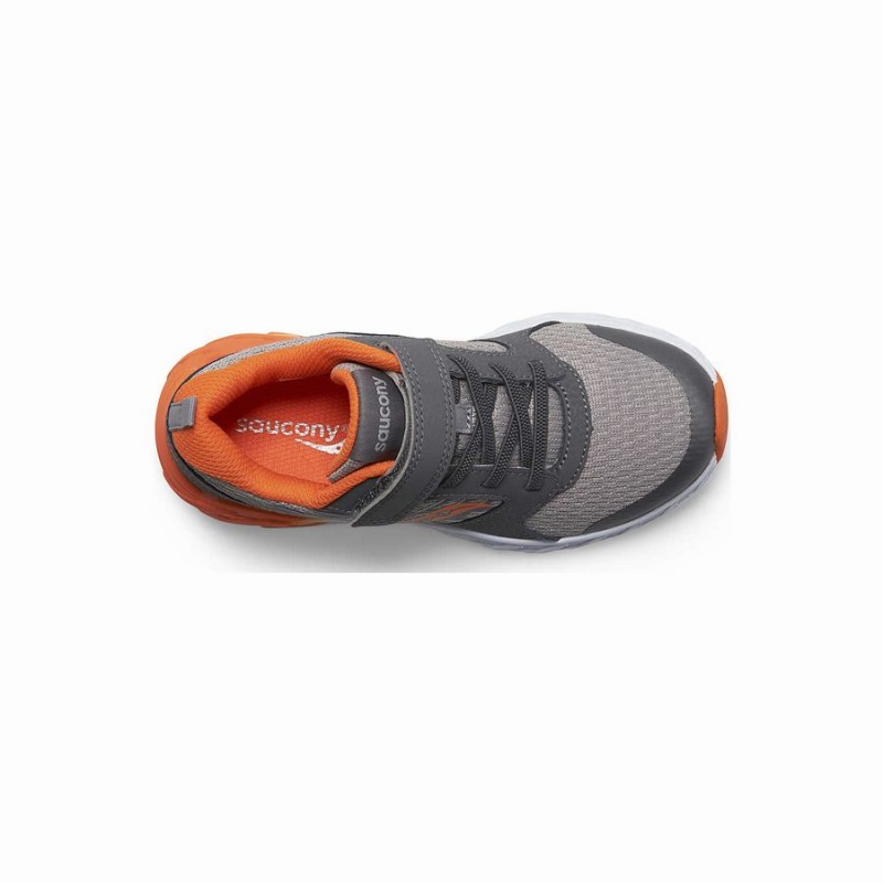 Kids' Saucony Wind 2.0 A/C Sneaker Running Shoes Grey / Orange | Australia S01753-N58