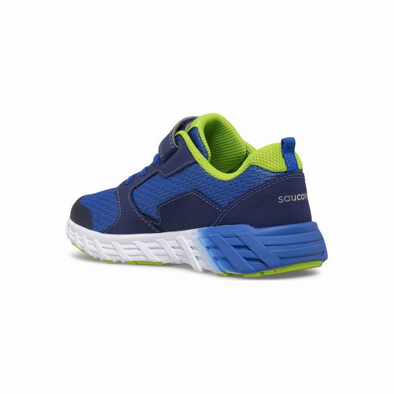 Kids' Saucony Wind 2.0 A/C Sneaker Running Shoes Blue / Green | Australia S76415-A39