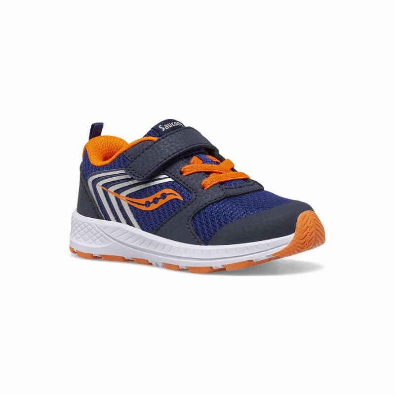 Kids' Saucony Wind FST Jr. Sneaker Running Shoes Navy / Orange | Australia S43725-M18