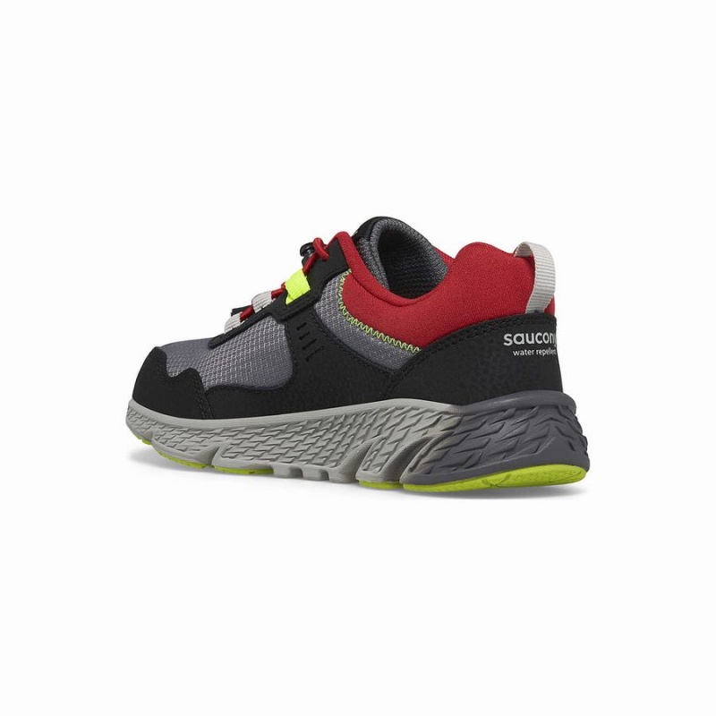 Kids' Saucony Wind Shield 3.0 Sneaker Running Shoes Grey / Red | Australia S10249-V21