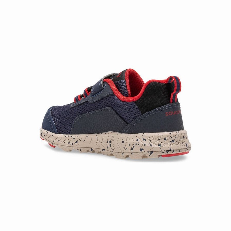 Kids' Saucony Wind Shield A/C Jr. Sneaker Running Shoes Navy / Red | Australia S36701-D79