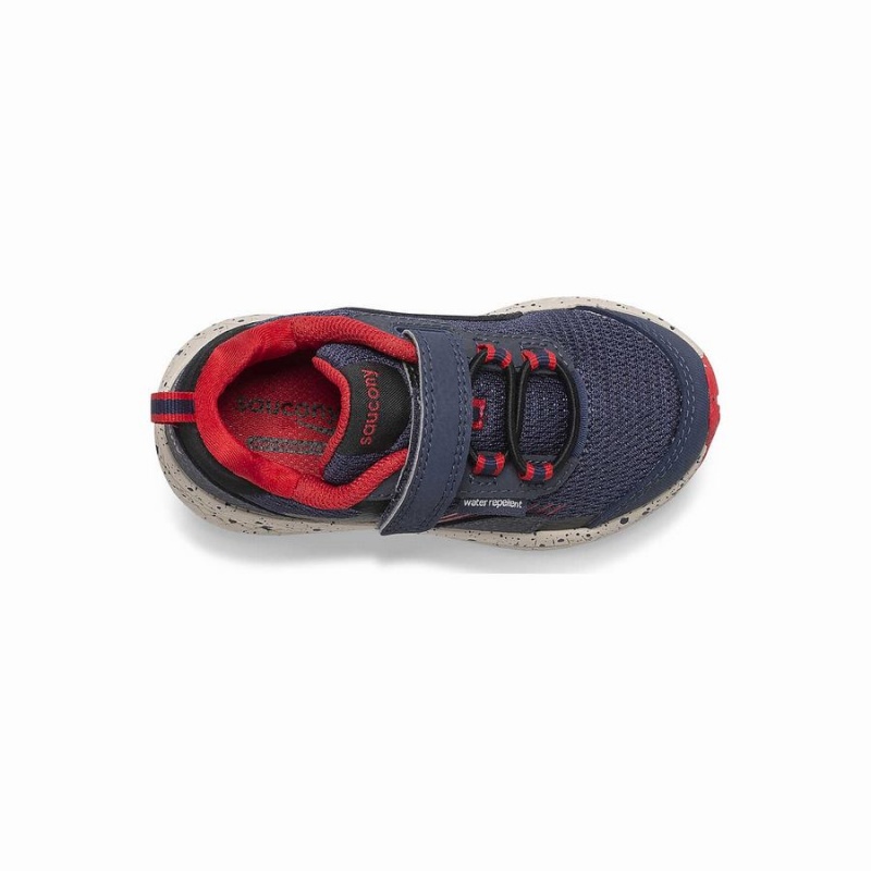 Kids' Saucony Wind Shield A/C Jr. Sneaker Running Shoes Navy / Red | Australia S36701-D79