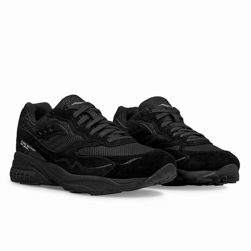 Men's Saucony 3D Grid Hurricane Event Horizon Sneakers Black | Australia S60815-P26