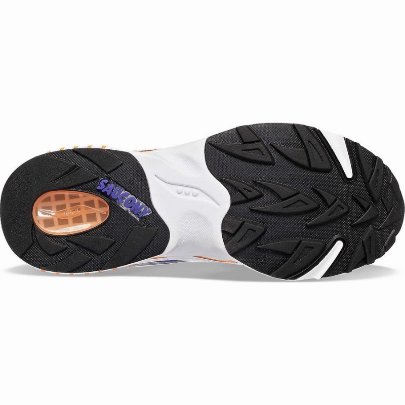 Men's Saucony 3D Grid Hurricane Sneakers White / Purple | Australia S23680-E70