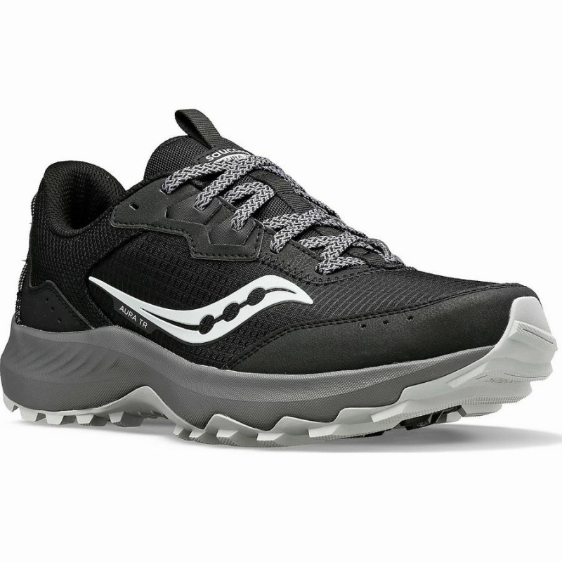 Men's Saucony Aura TR Running Shoes Black / Grey | Australia S53746-Y84