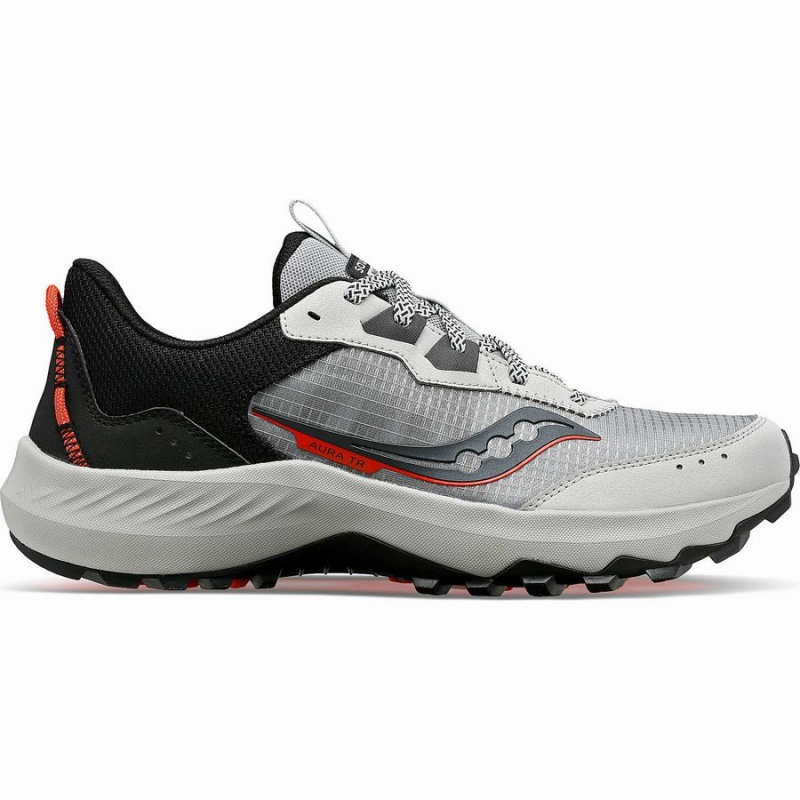 Men\'s Saucony Aura TR Running Shoes Grey / Black | Australia S72106-T36