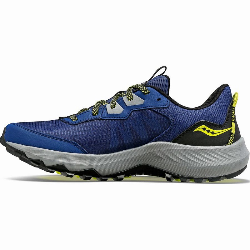 Men's Saucony Aura TR Running Shoes Indigo / Black | Australia S94750-R38