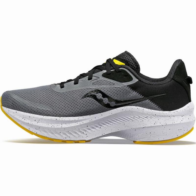 Men's Saucony Axon 3 Running Shoes Grey / Yellow | Australia S85290-Q15