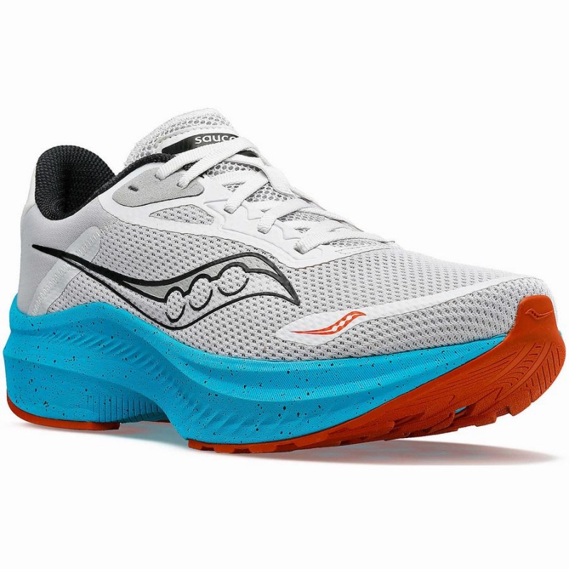 Men's Saucony Axon 3 Running Shoes White / Blue | Australia S04932-E42