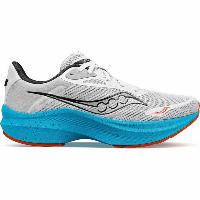 Men\'s Saucony Axon 3 Running Shoes White / Blue | Australia S04932-E42