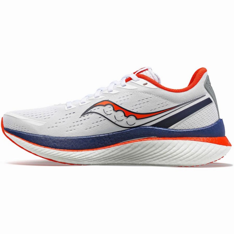 Men's Saucony Boston Endorphin Speed 3 Running Shoes White / Navy | Australia S38561-A76