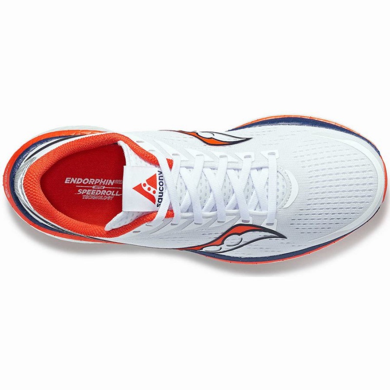 Men's Saucony Boston Endorphin Speed 3 Running Shoes White / Navy | Australia S38561-A76