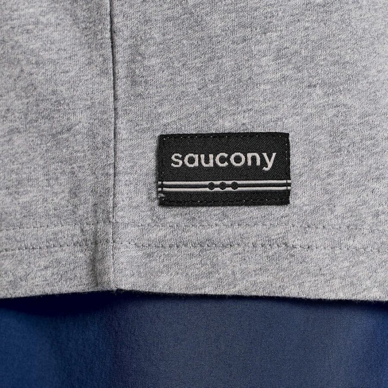 Men's Saucony Boston Rested T Shirts Grey | Australia S17283-Y35