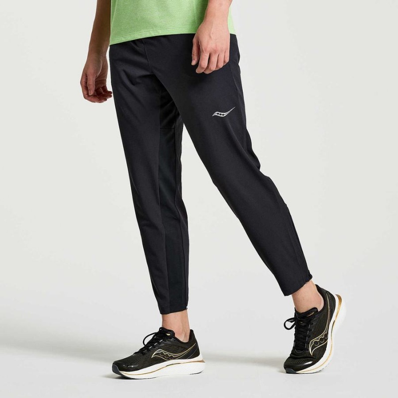 Men's Saucony Boston Woven Pants Black | Australia S19475-F79