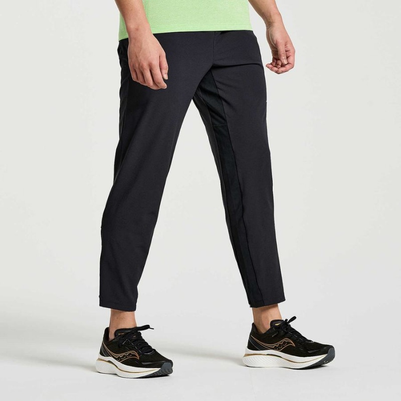 Men's Saucony Boston Woven Pants Black | Australia S19475-F79