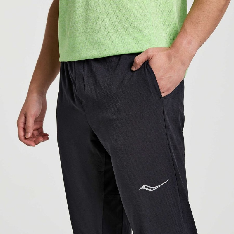 Men's Saucony Boston Woven Pants Black | Australia S19475-F79