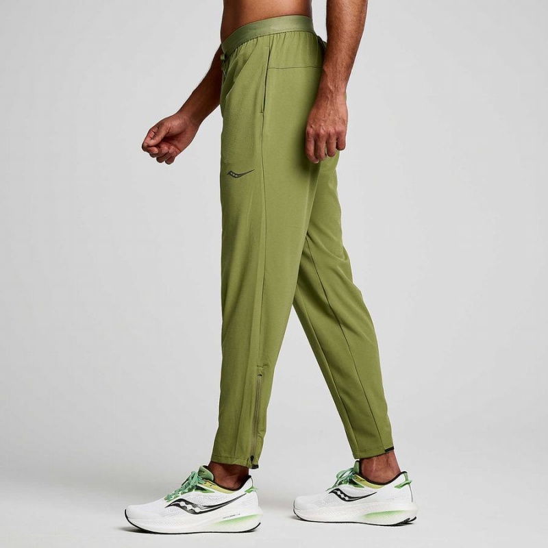 Men's Saucony Boston Woven Pants Khaki | Australia S41856-D80