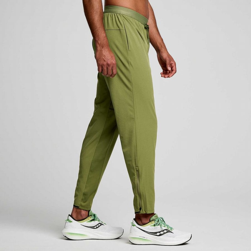 Men's Saucony Boston Woven Pants Khaki | Australia S41856-D80