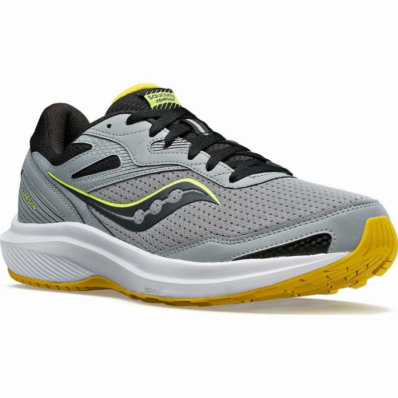 Men's Saucony Cohesion 16 Running Shoes Grey / Yellow | Australia S09164-K41