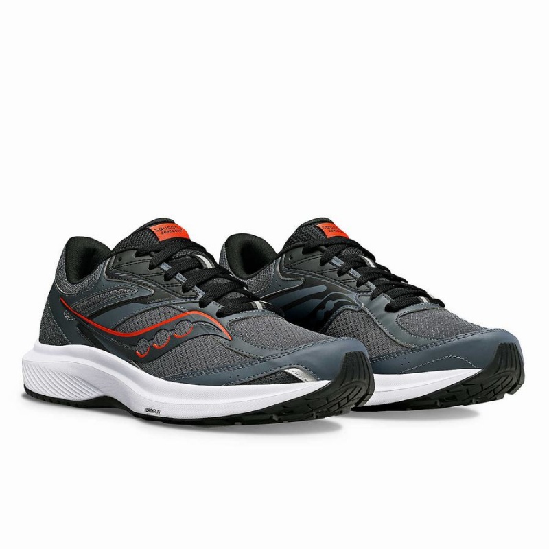 Men's Saucony Cohesion 17 Wide Running Shoes Grey / Black | Australia S25149-J45