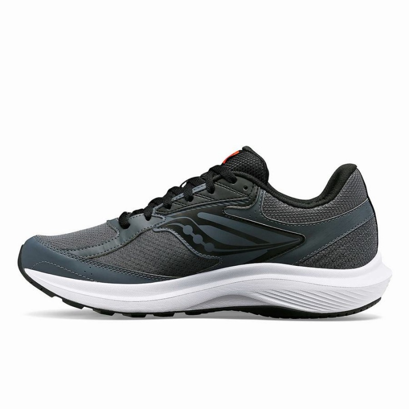 Men's Saucony Cohesion 17 Wide Running Shoes Grey / Black | Australia S25149-J45