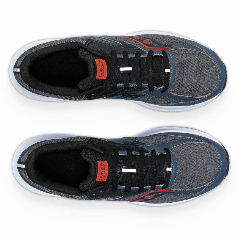 Men's Saucony Cohesion 17 Wide Running Shoes Grey / Black | Australia S25149-J45