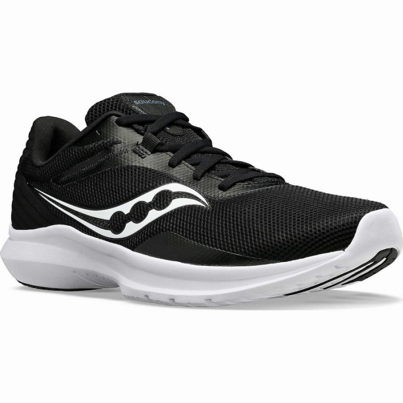 Men's Saucony Convergence Walking Shoes Black / White | Australia S93267-K96