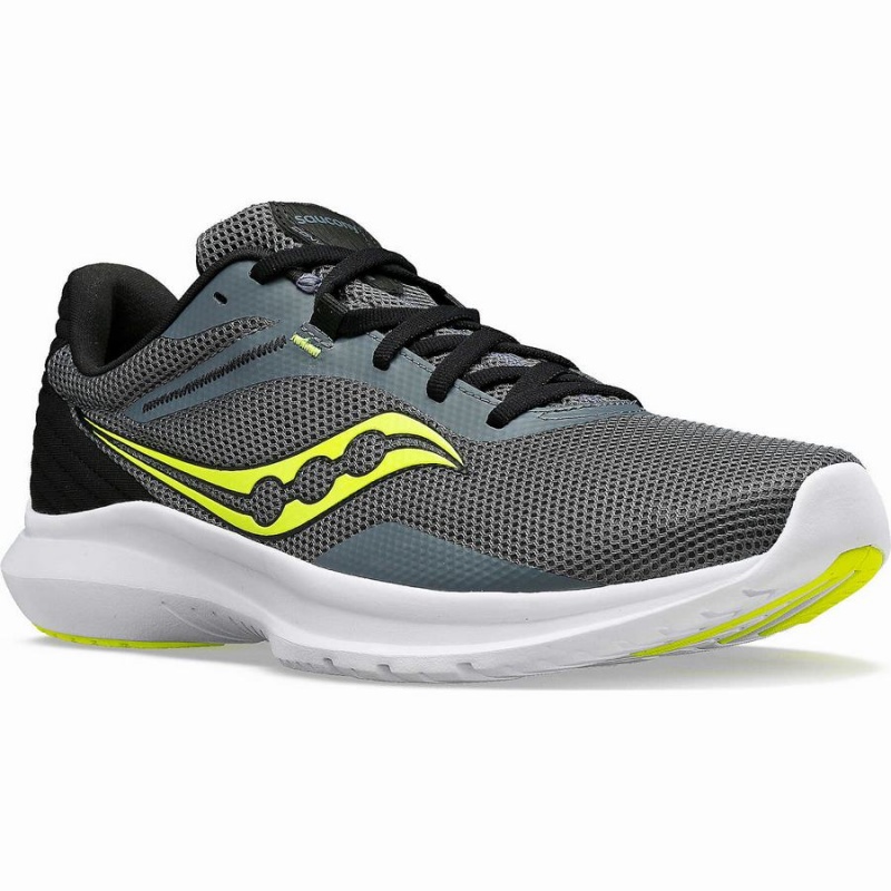 Men's Saucony Convergence Walking Shoes Grey / Yellow | Australia S98301-Q19