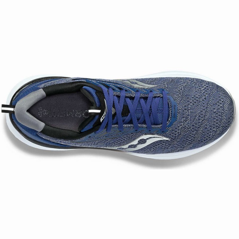 Men's Saucony Echelon 9 Wide Running Shoes Indigo / Black | Australia S29807-B37