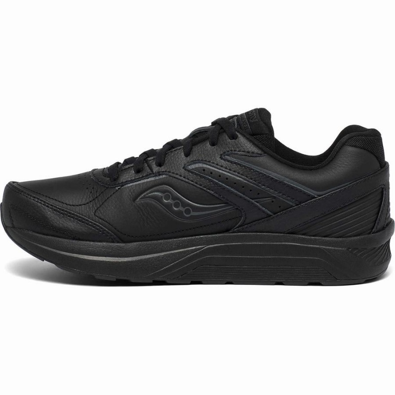 Men's Saucony Echelon Walker 3 Extra Wide Walking Shoes Black | Australia S40963-D62