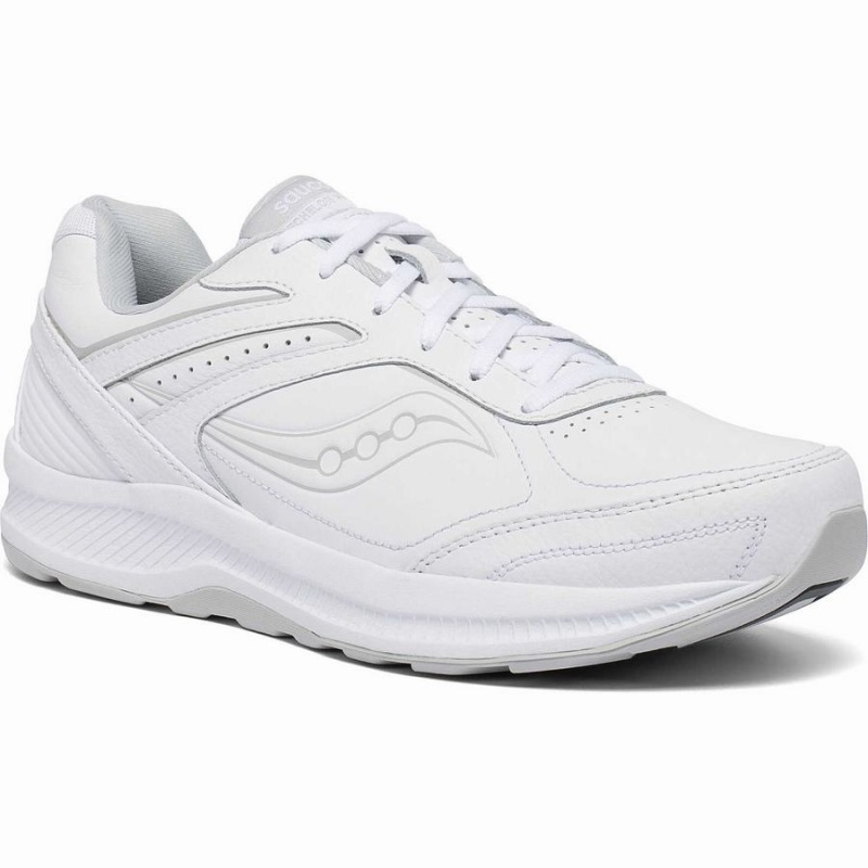 Men's Saucony Echelon Walker 3 Extra Wide Walking Shoes White | Australia S94768-F68