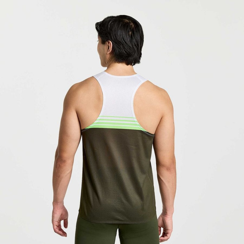 Men's Saucony Elite Singlet Tank Top Umbra | Australia S71863-V24