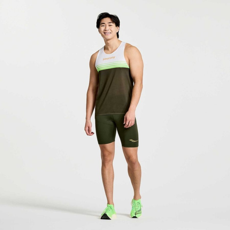 Men's Saucony Elite Singlet Tank Top Umbra | Australia S71863-V24