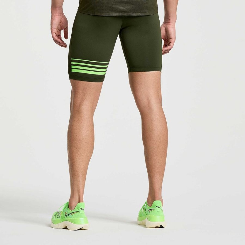 Men's Saucony Elite Tight Shorts Umbra | Australia S95643-B65