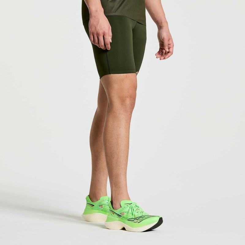 Men's Saucony Elite Tight Shorts Umbra | Australia S95643-B65