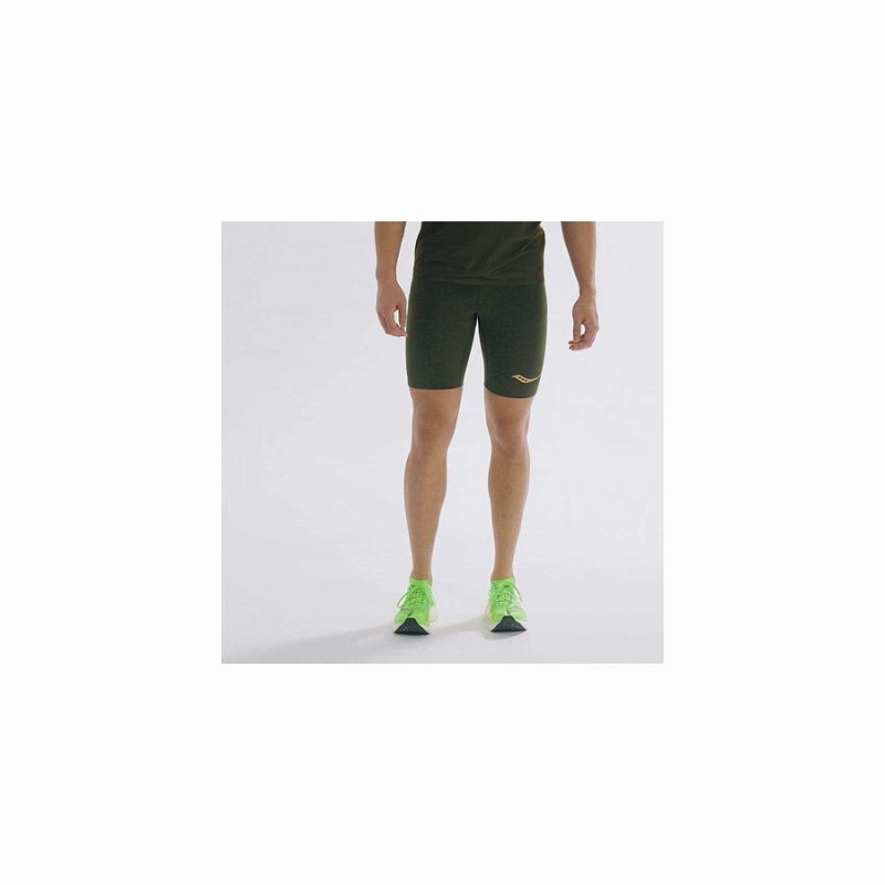 Men's Saucony Elite Tight Shorts Umbra | Australia S95643-B65