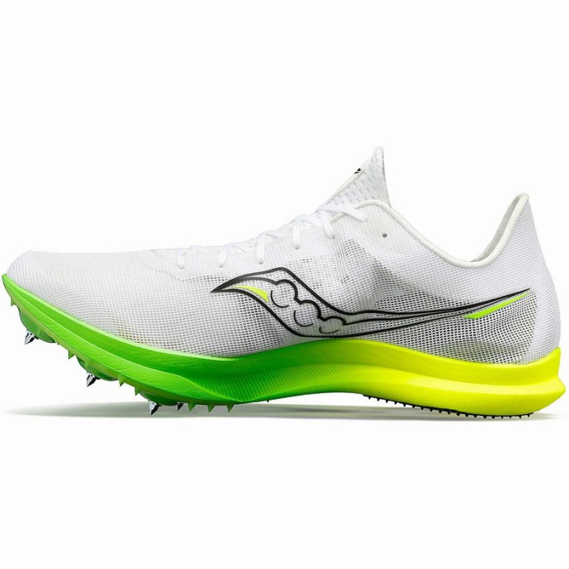 Men's Saucony Endorphin Cheetah Track Spikes White / Green | Australia S56830-U83