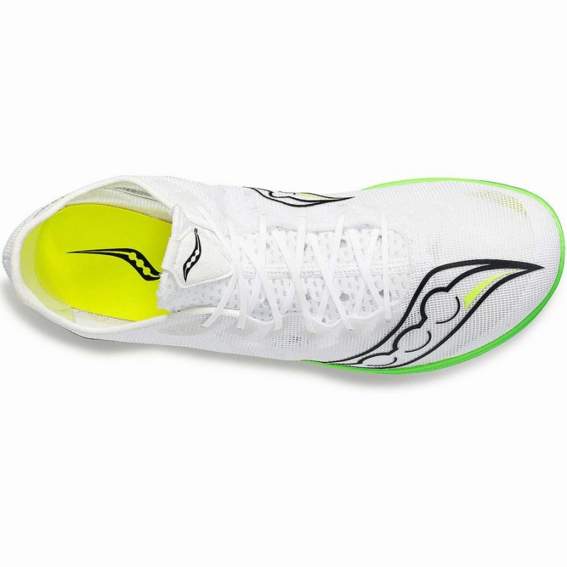 Men's Saucony Endorphin Cheetah Track Spikes White / Green | Australia S56830-U83