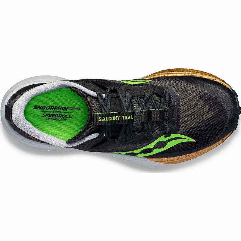 Men's Saucony Endorphin Edge Running Shoes Umbra / Slime | Australia S23059-H63