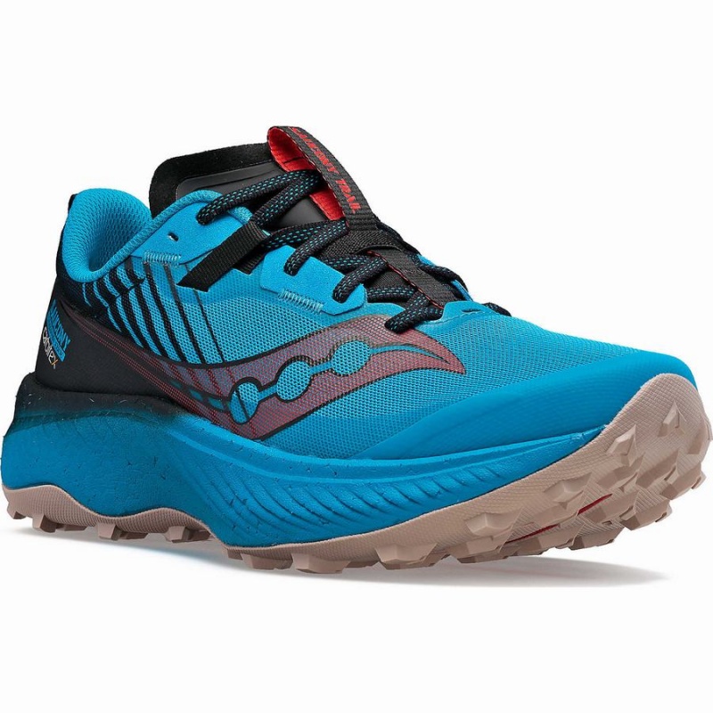 Men's Saucony Endorphin Edge Running Shoes Blue / Black | Australia S24956-L84