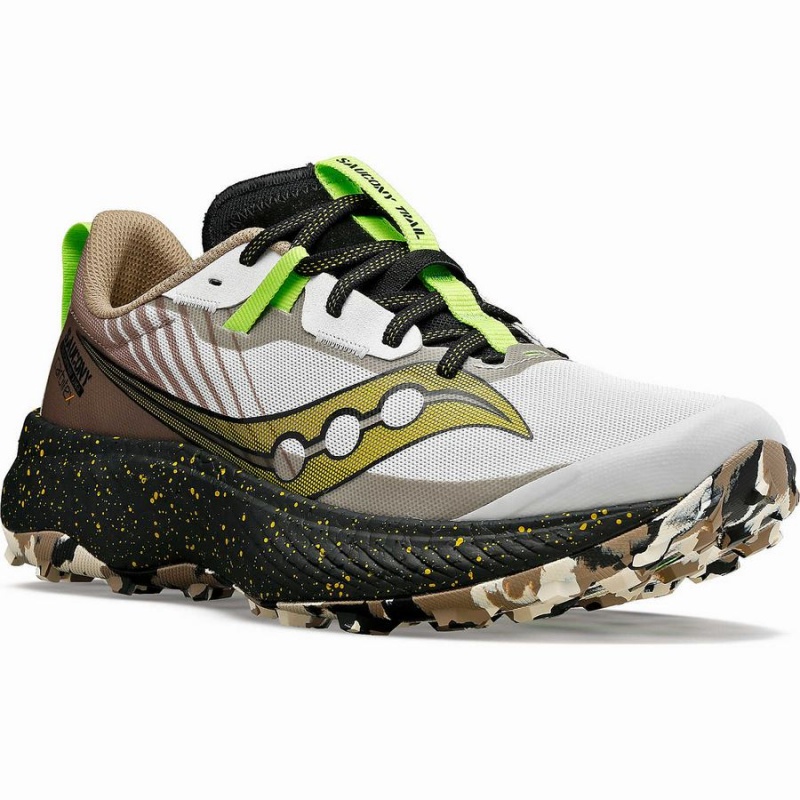 Men's Saucony Endorphin Edge Trail Running Shoes White / Black | Australia S45912-Y59