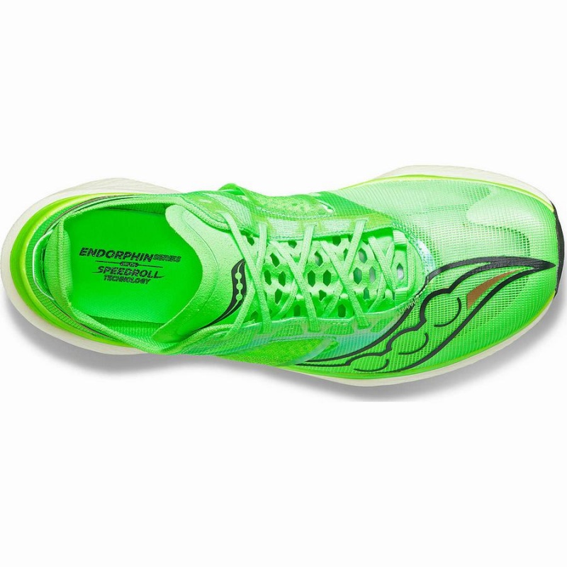 Men's Saucony Endorphin Elite Running Shoes Green | Australia S85610-H31