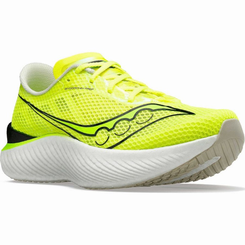 Men's Saucony Endorphin Pro 3 Running Shoes Yellow | Australia S71354-G83