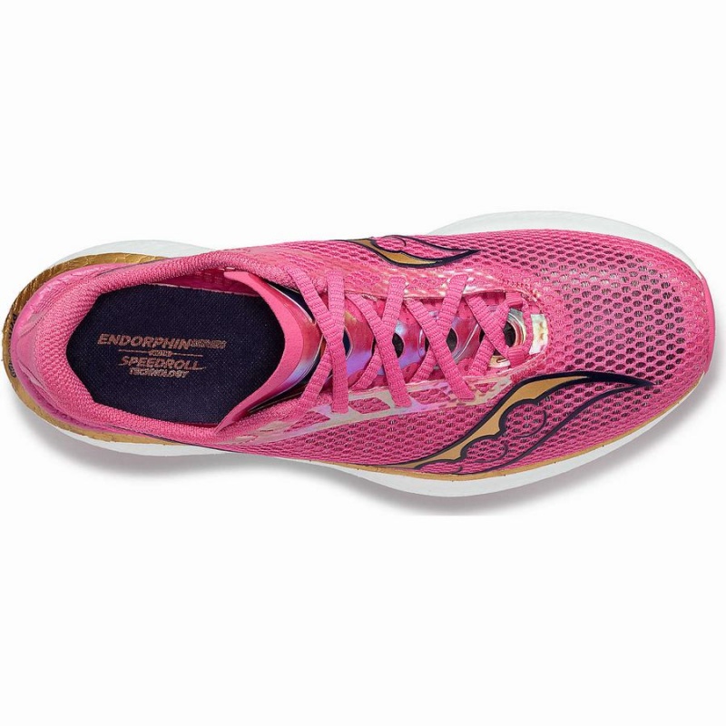 Men's Saucony Endorphin Pro 3 Running Shoes Pink / Navy | Australia S27958-H86