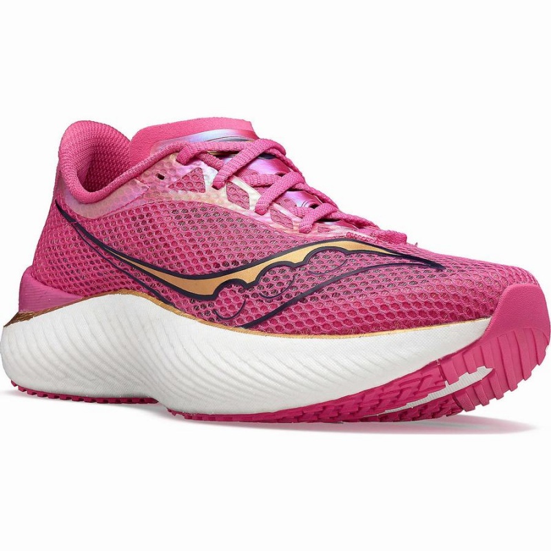 Men's Saucony Endorphin Pro 3 Running Shoes Pink / Navy | Australia S27958-H86